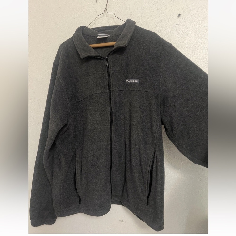 Columbia Charcoal Full-Zip Fleece Jacket